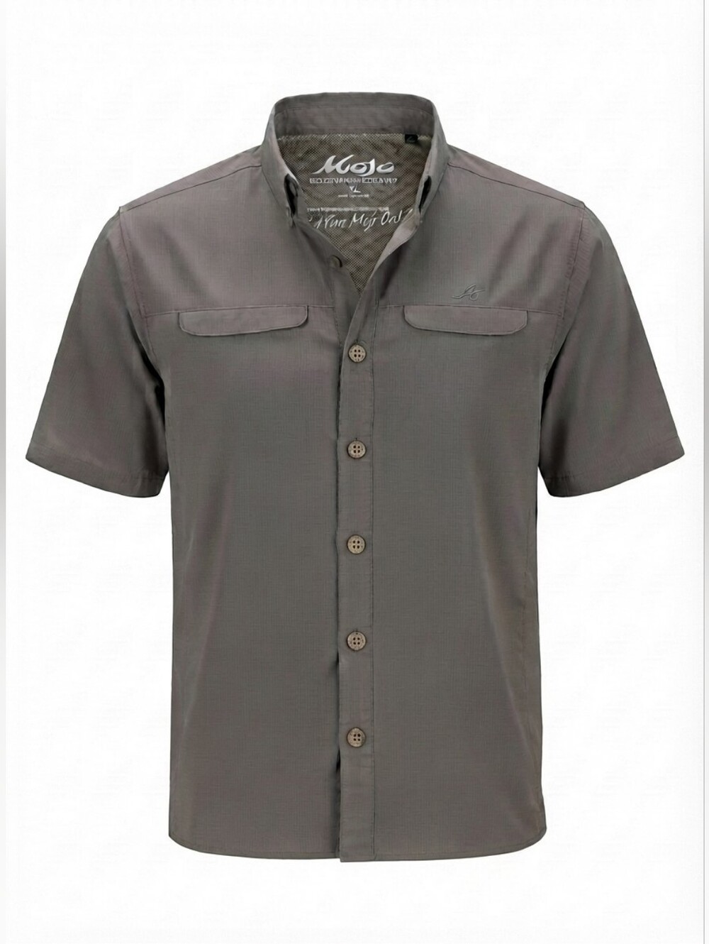 Mojo Mr.Big Short Sleeve Performance Fishing Shirt Sz XL Light Brown
